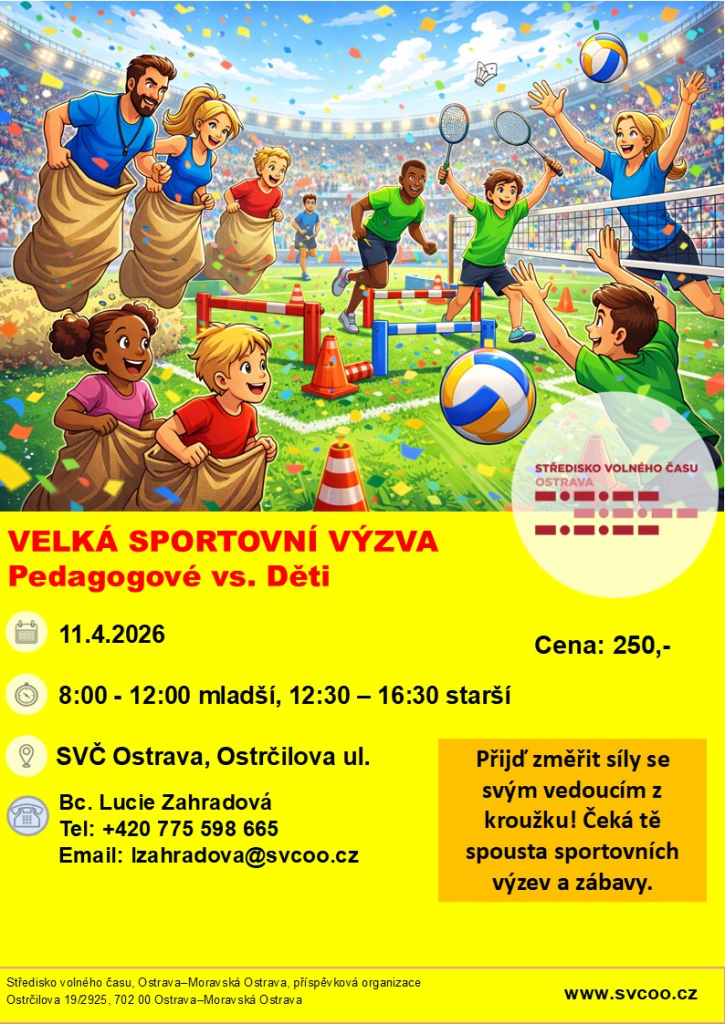 Velká sportovní výzva - Pedagogové vs. Děti ( pro starší)